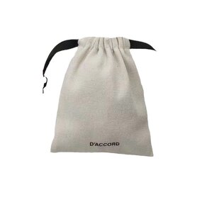 Custom Logo White Earring Cotton Bag Factory - OEM with Ribbed Band Makeup Linen Pouch