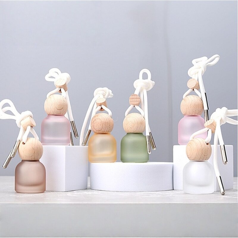 Hanging Car Aroma Bottle Diffuser Factory - OEM Wholesale 10ml Frosted Empty with Wood