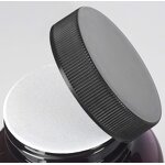 Amber Glass Wide Mouth Bottle Factory - OEM Custom Logo 5 oz with Black Ribbed Lid