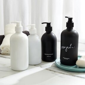 Amber Frosted Boston Bottle Factory - OEM Factory 8-16oz Matte Black White Blue Round