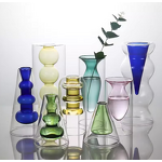 Empty Colored Borosilicate Glass Vase Factory - OEM Best Sell Products Luxury for Wedding