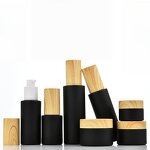 Perfume Cosmetic Glass Spray Bottle Factory - OEM 20-120ml Black Clear Frost Pump Lotion