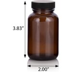 Amber Glass Wide Mouth Bottle Factory - OEM Custom Logo 5 oz with Black Ribbed Lid