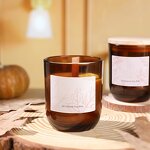 Amber Glass Candle Jars Manufacturer - OEM 180-300ml with Bamboo Lids Airtight Vessels