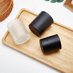 Luxury Black Frosted Glass Candle Jars Factory - OEM Custom Logo 7-14oz with Lids Holder