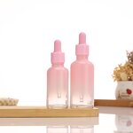 Round Shape Glass Dropper Bottle Manufacturer - OEM 5-100ml Pink Gradient for Essential