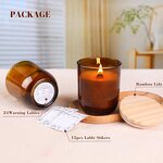 Amber Glass Candle Jars Manufacturer - OEM 180-300ml with Bamboo Lids Airtight Vessels