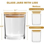 Clear Glass Candle Jars Manufacturer - OEM 10 OZ with Bamboo Lid Bulk Empty Containers