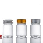 Clear Frosted Glass Bottle Manufacturer - OEM 30ml 1OZ Wide-Mouth Supplement Capsule