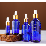 Blue Glass Bottle with Dropper Manufacturer - OEM 5-100mL Rubber Head Cosmetic Essential