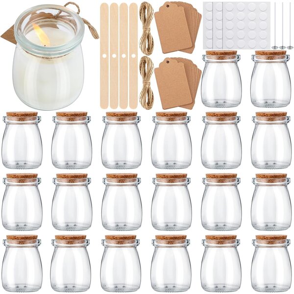 Glass Candle Jars for Making Candles Factory - OEM 100ml 3.4 oz Small Clear with Lids