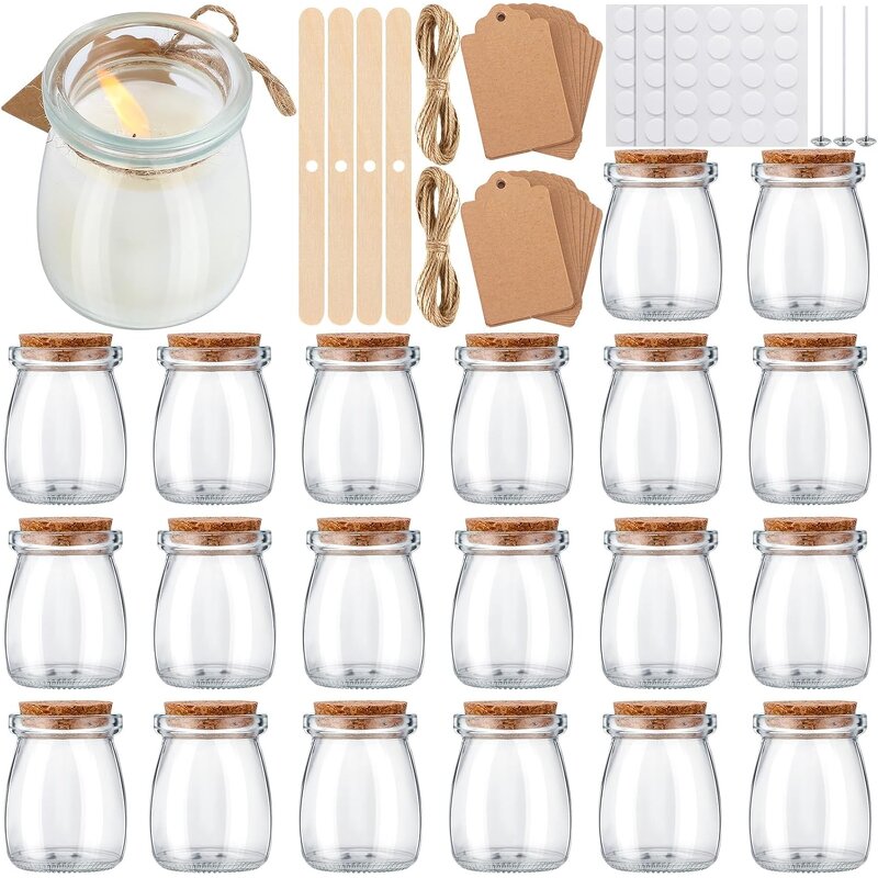 Glass Candle Jars for Making Candles Factory - OEM 100ml 3.4 oz Small Clear with Lids