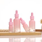 Round Shape Glass Dropper Bottle Manufacturer - OEM 5-100ml Pink Gradient for Essential