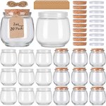 Glass Yogurt Jars with Cork Lids Manufacturer - OEM 7 oz Small Pudding Jars Containers