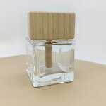 Square Glass Bottle Aroma Diffuser Factory - OEM Custom 50ml Air Freshener with Wooden