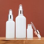 White Glass Essential Oil Bottle Factory - OEM 5-100ml Uv Coating with Gold Lid