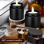 Glass Candle Tins with Lids Factory - OEM Bulk 4 oz Black Round Empty Container