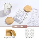 Glass Candle Jars with Bamboo Lids Factory - OEM 250ml 8oz Bulk Clear Round for Making