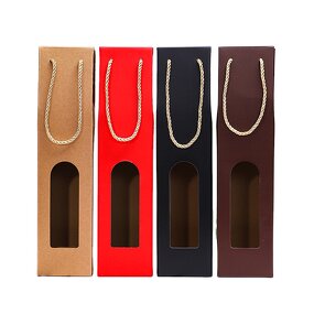 Custom Wine Box Factory - OEM Factory Eco-friendly Elegant Single with Printing Logo