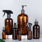 Brown Boston Round Glass Bottle Manufacturer - OEM 15-1000ml Sprayer Bottle with Trigger