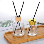 Empty Diffuser Glass Bottle with Cork Lid Factory - OEM Wholesale 50-200ml Round Screen