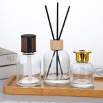 Empty Diffuser Glass Bottle with Cork Lid Factory - OEM Wholesale 50-200ml Round Screen