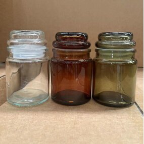 Glass Candle Holders Manufacturer - OEM 100-200ml Clear Amber Green with Cork Wooden