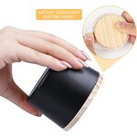 Wide Mouth Candle Glass Jar Manufacturer - OEM 4oz with Natural Wood Lid