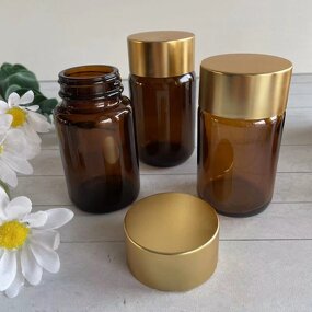 Empty Transparent Glass Bottle Manufacturer - OEM 100-120CC with Screw Cap Food Grade