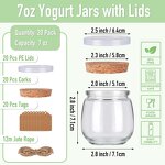 Glass Yogurt Jars with Cork Lids Manufacturer - OEM 7 oz Small Pudding Jars Containers