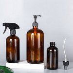 Brown Boston Round Glass Bottle Manufacturer - OEM 15-1000ml Sprayer Bottle with Trigger