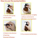 Amber Glass Pump Bottles Factory - OEM 8-16oz Boston Round with Pumps for Lotion Soap