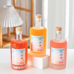 Glass Liquor Bottle with Wooden Cork Factory - OEM Custom Label 500ml Tequila Vodka