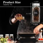 Airtight Glass Spice Containers Manufacturer - OEM 4oz 120ml Square Empty with Shaker Lid