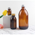 Syrup Glass Bottle with Aluminum Cover Manufacturer - OEM 30-500ml Empty Amber Brown
