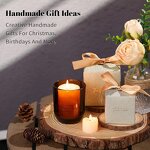 Amber Glass Candle Jars Manufacturer - OEM 180-300ml with Bamboo Lids Airtight Vessels