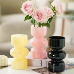 Creative Glass Vase Factory - OEM Luxury for Home Decor Amber Transparent Colored