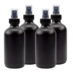 Matte Black Essential Oil Spray Bottle Factory - OEM 250ml 8oz Boston Round with Sprayer