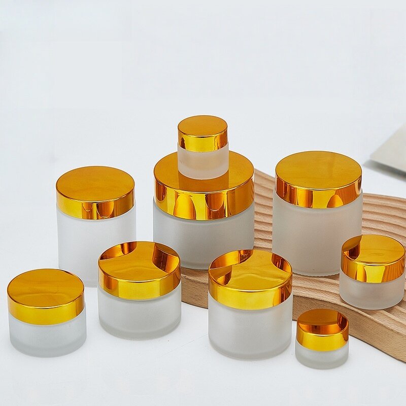 Frosting Glass Jars Manufacturer - OEM 5-150g Face Cream Bottle Cosmetic Packaging