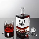 Mountain Fruit Wine Glass Bottle Factory - OEM Custom 500ml 16oz Square with Cork