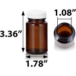 Amber Glass Wide Mouth Bottle Manufacturer - OEM 2.5oz 75ml Pharmaceutical Pill with White