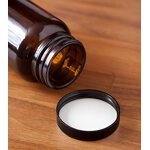 Amber Glass Wide Mouth Bottle Factory - OEM Custom Logo 5 oz with Black Ribbed Lid