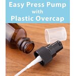 Amber Glass Boston Round Bottle Factory - OEM 2 oz 60 ml with Black Treatment Pump