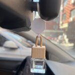 Square Car Perfume Diffuser Bottle Manufacturer - OEM Empty 8ml with Easy-to-pull Buckle