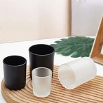 Luxury Black Frosted Glass Candle Jars Factory - OEM Custom Logo 7-14oz with Lids Holder
