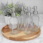 Clear Glass Boston Round Bottles Manufacturer - OEM 8-Ounce with Stainless Steel Lotion