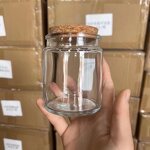 Glass Candle Holders Manufacturer - OEM 100-200ml Clear Amber Green with Cork Wooden