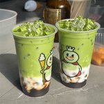 Bubble Tea Model Manufacturer - OEM Custom 16oz Matcha Latte Boba