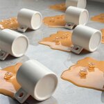 Coffee Liquid Model Manufacturer - OEM Custom Spilled Latte Phone Holder