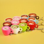 Keychain Manufacturer - OEM Custom UV Printed Coffee Latte Cup